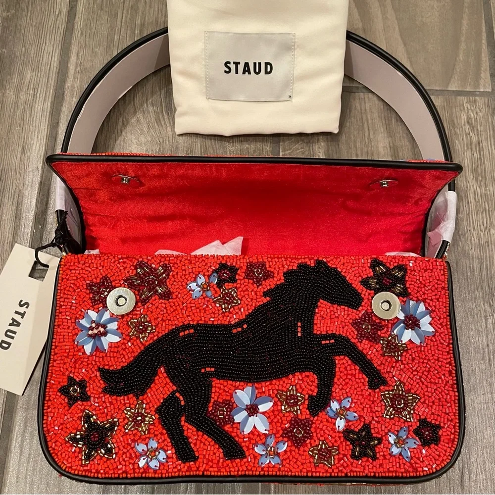 STAUD BEADED TOMMY BAG YEAR OF HORSE - Picture 8 of 11